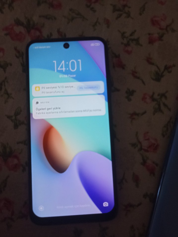 Gri Redmi Android Telefon redmi 10 2022  128 GB 6 rem - Görsel 2