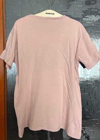 Kadın Pembe Kısa Kollu Baskılı Tişört - Görsel 2