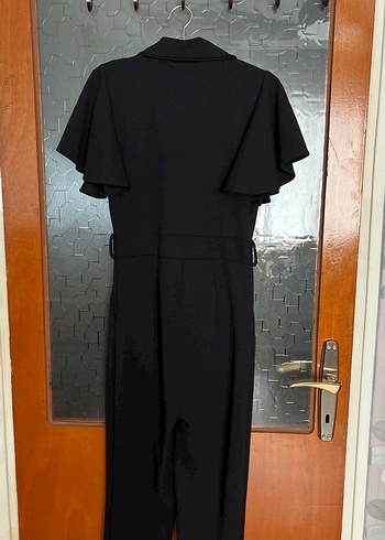 Kemerli Siyah Kadın Uzun Tulum - Görsel 2