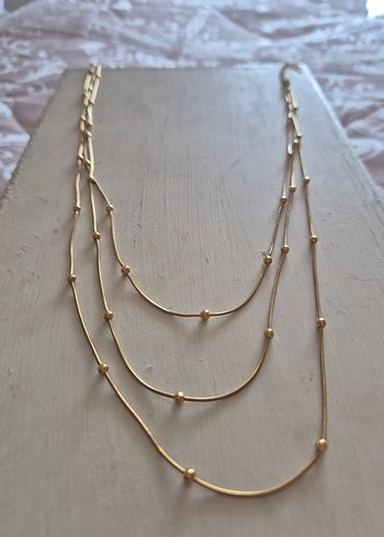 Accessorize Çelik 3 Katlı Topçuk Zincir Kolye