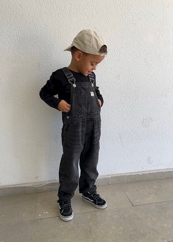 Zara Gri Denim Kadın Uzun Tulum