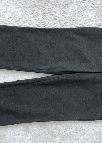 Gri Kadın duble paça kumaş pantolon