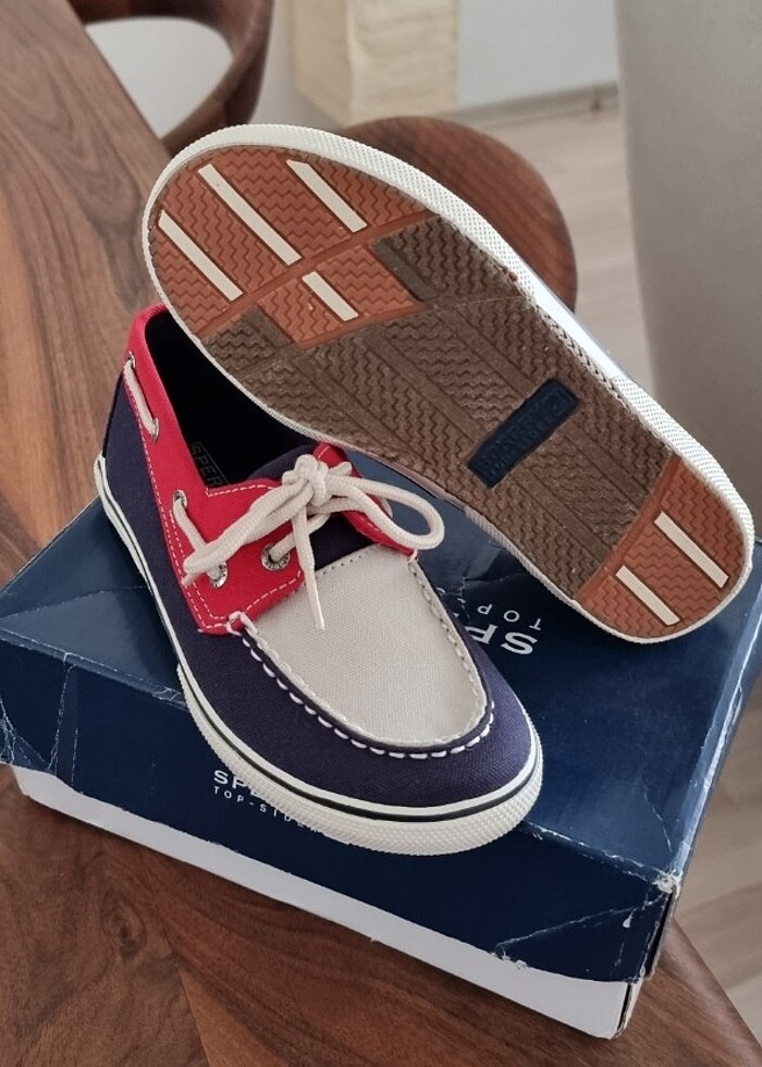 Sperry Kaydırmaz Tabanlı Kanvas Kumaş Çocuk Sneaker 32,5 No. - Görsel 5