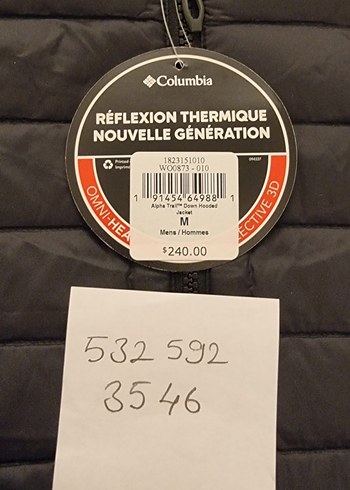 Columbia 800 Fill Kaz Tüyü Erkek Montu M Beden - Görsel 3