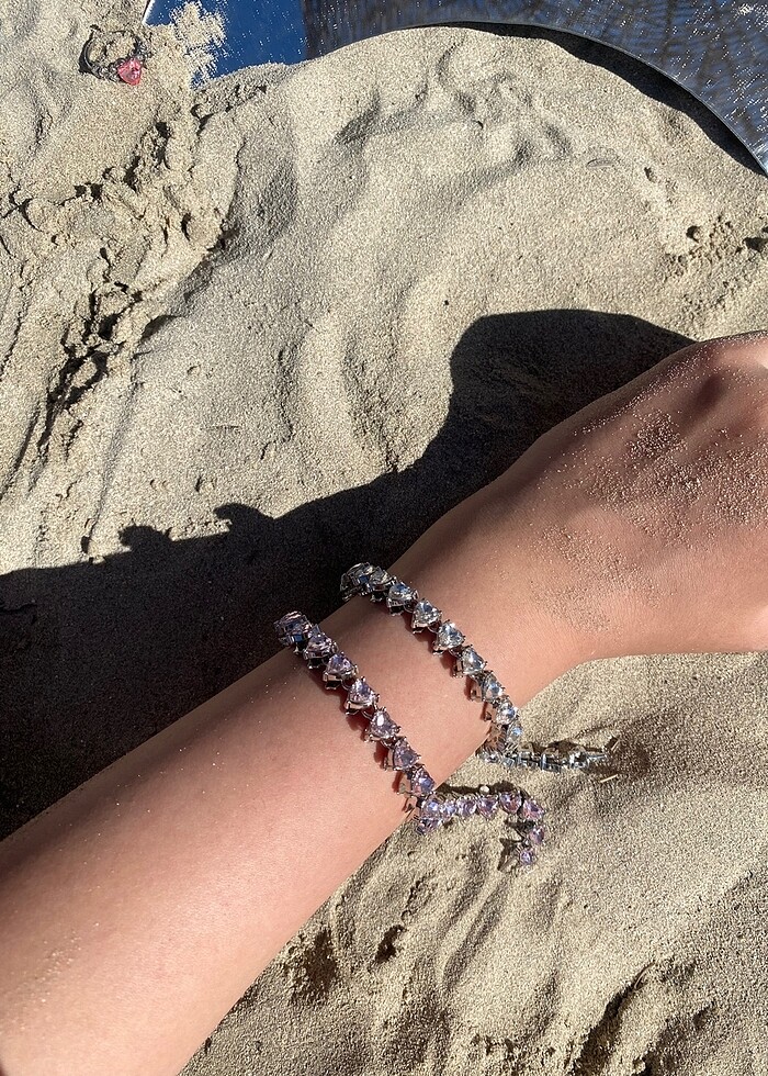 Kalpli Gümüş rengi bileklik - Görsel 2