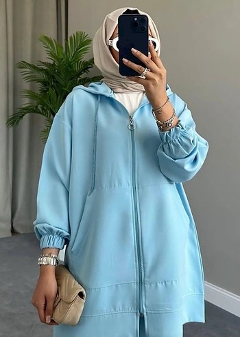 Mavi Kadın Rahat Oversize Eşofman Takımı - Görsel 2