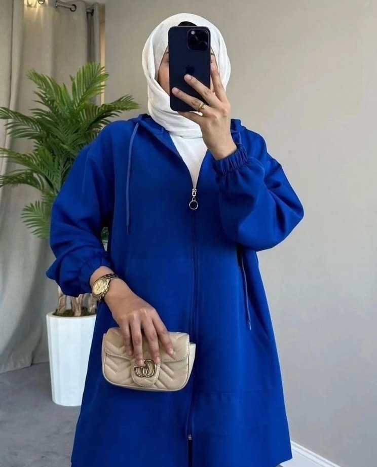 Kadın Mavi Uzun Loose Fit Takım - Görsel 2