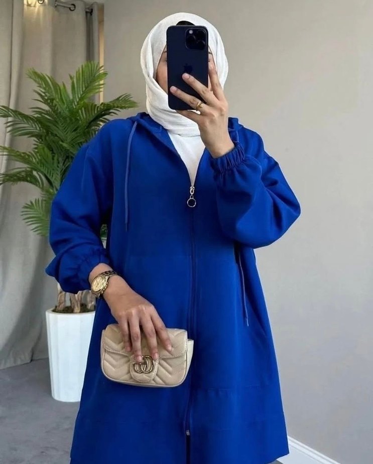 Kadın Mavi Uzun Oversize Takım - Görsel 3