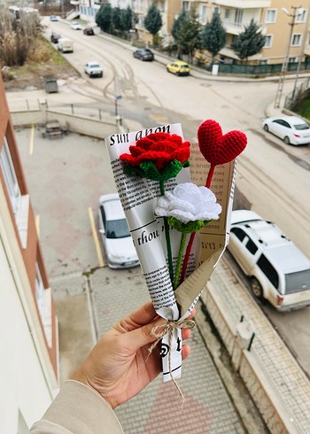 El Yapımı Bohem Çiçek Buketi - Görsel 2