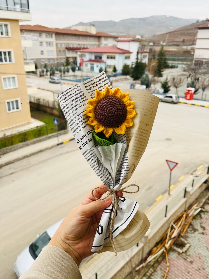 El Yapımı Bohem Çiçek Buketi - Görsel 3