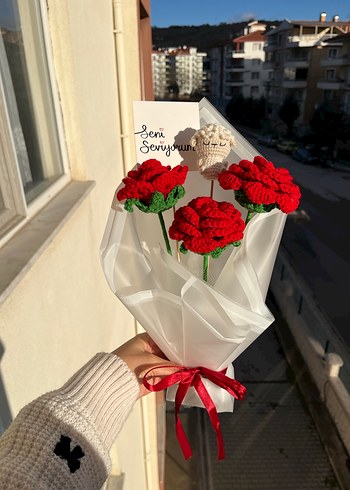 Solmayan çiçek buketi sevgililer gününe özel - Görsel 2