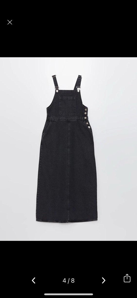 LCW modest askılı jean slopet elbise - Görsel 4