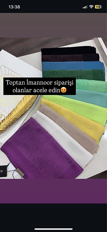 İmannoor pamuk ipek şal