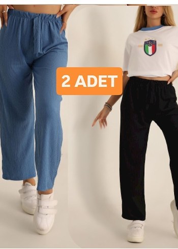 Diğer Gri Bağlamalı Pamuklu Kadın Eşofman Altı