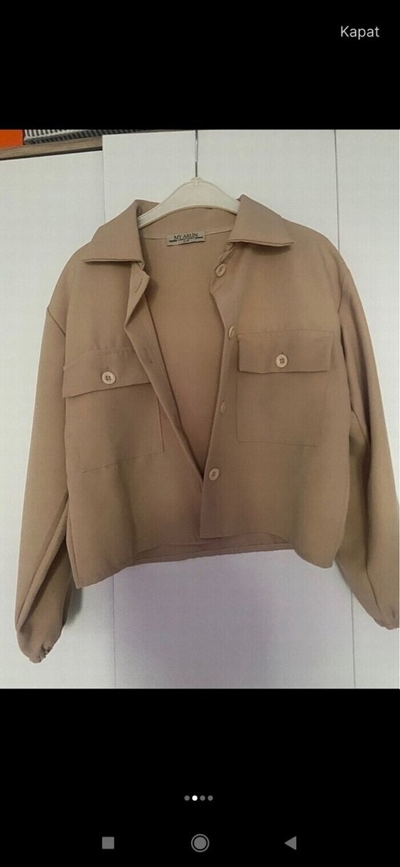 Bej Kadın Uzun Kollu Salaş Takım - Görsel 3