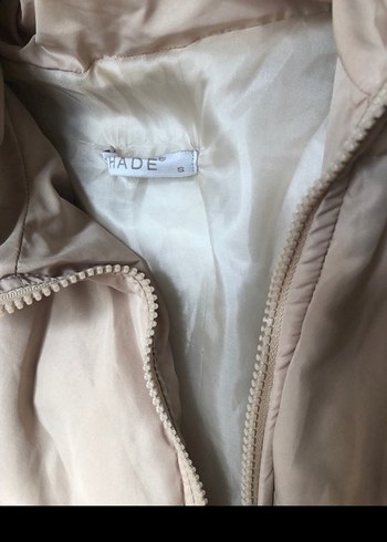 Bej Midi Kadın Puff Mont Yüksek Yakalı - Görsel 3