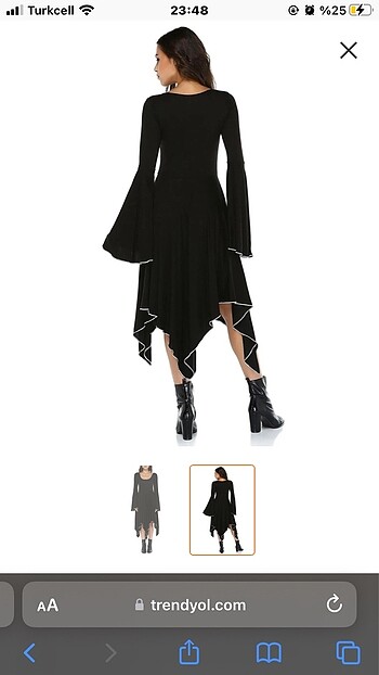 American Vintage Asimetrik Gothic Elbise