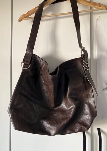 Stradivarius Kahverengi Deri Kadın Omuz Çantası