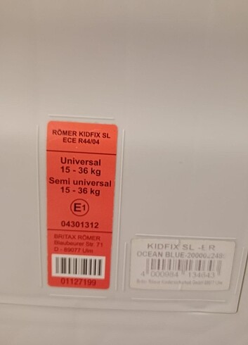 15-36 kg Beden Britax Römer 15-36 araç koltuğu