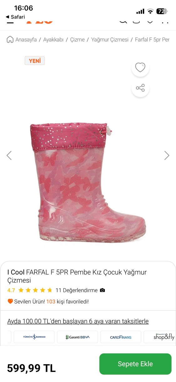 Parlak Pembe Kız Çizmesi - Görsel 3