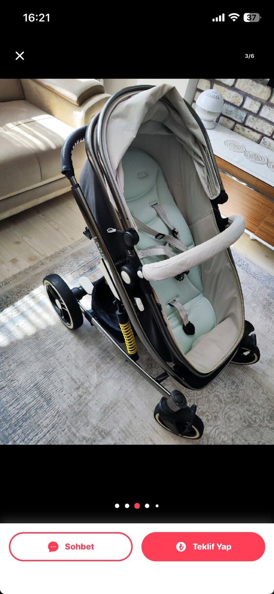 Gri Bebek Arabası - Görsel 3