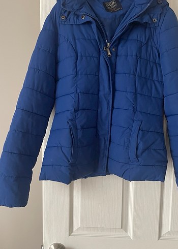 Sokak Stili Mavi Kış Montu - Görsel 4