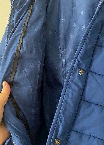 Sokak Stili Mavi Kış Montu - Görsel 3