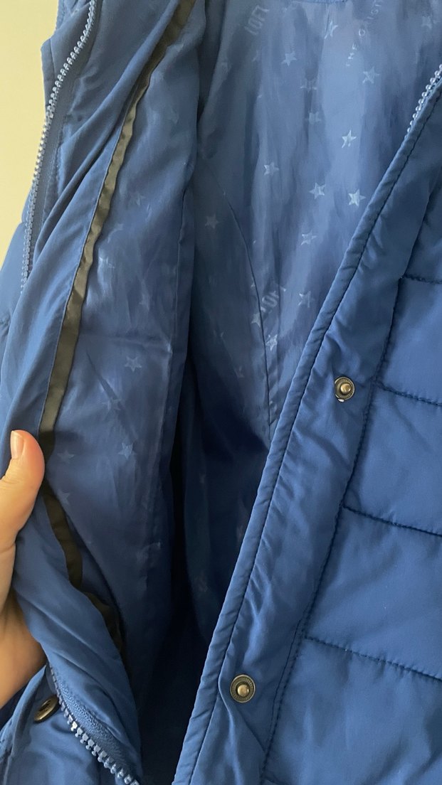 Sokak Stili Mavi Kış Montu - Görsel 3