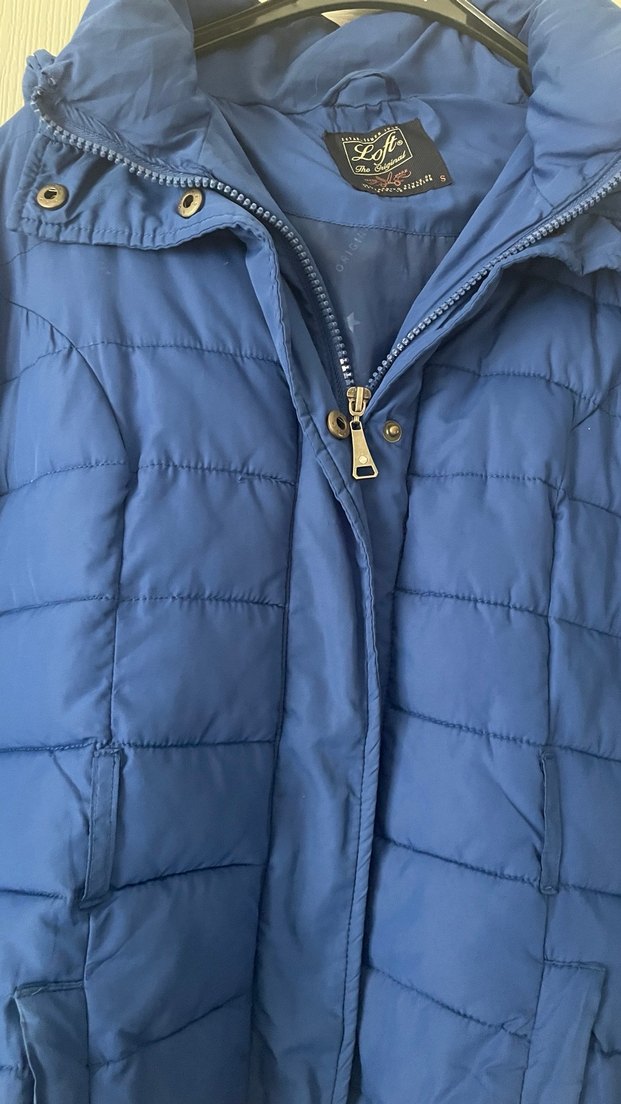 Sokak Stili Mavi Kış Montu - Görsel 5