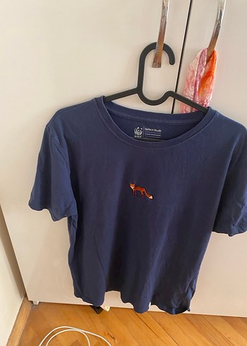 Koyu Mavi Baskılı Tişörtü