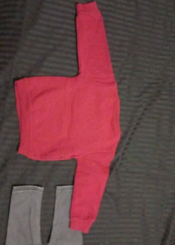 Gri Denim Bebek Erkek Takım Uzun Kollu - Görsel 4