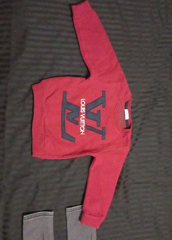 Gri Denim Bebek Erkek Takım Uzun Kollu - Görsel 5