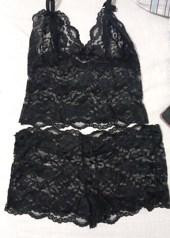 Siyah Dantel Mini Kadın ic giyim - Görsel 2