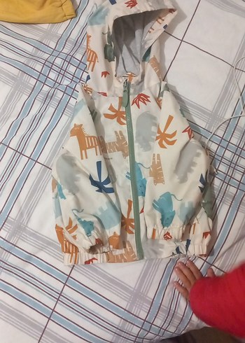 Kapüşonlu Erkek Çocuk Baskılı Yağmurluk - Görsel 2