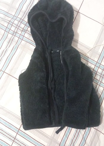 Kapüşonlu Siyah Erkek Çocuk Ceketi - Görsel 2