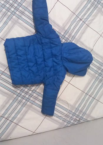 Erkek Çocuk Mavi Kapüşonlu Fermuarlı Mont - Görsel 4