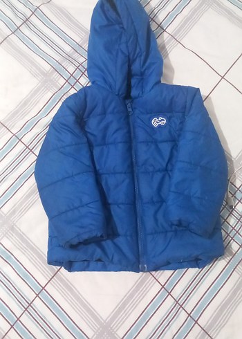 Erkek Çocuk Mavi Kapüşonlu Fermuarlı Mont - Görsel 5