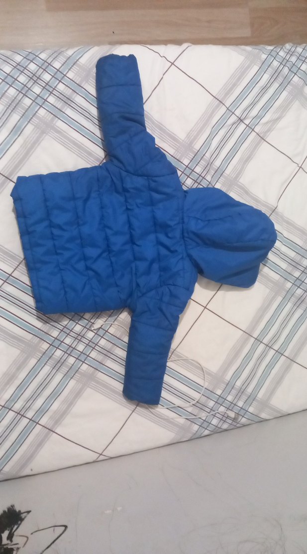 Erkek Çocuk Mavi Kapüşonlu Fermuarlı Mont - Görsel 4