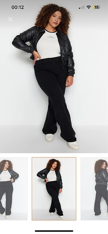 Trendyol & Milla Curve büyük beden kot pantalon