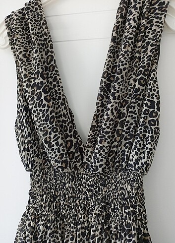 H&M marka leopar elbise