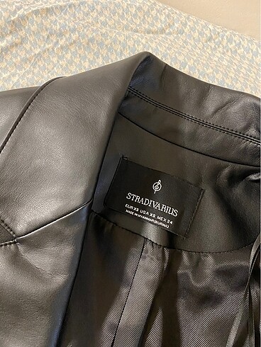 xs Beden siyah Renk stradivarius deri blazer ceket