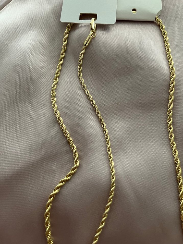 Altın Renk Burgu Model Uzun Kadın Çelik Kolye - Görsel 5