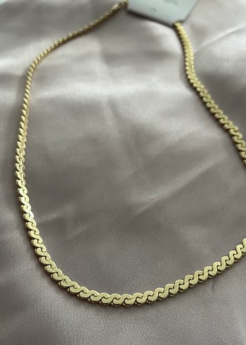 Altın Renkli Sarmaşık Desen Kadın Çelik Kolye - Görsel 3