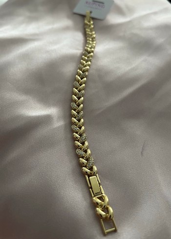 Altın Renk Zincir Detaylı Bileklik - Görsel 2