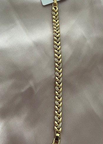 Altın Renk Zincir Detaylı Bileklik - Görsel 4