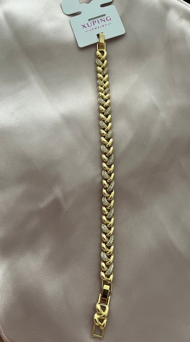 Altın Renk Zincir Detaylı Bileklik - Görsel 4