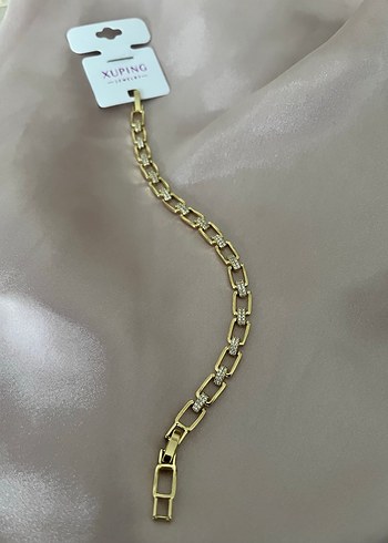 Xuping Altın Renk Zincir Detaylı Kadın Bileklik - Görsel 2