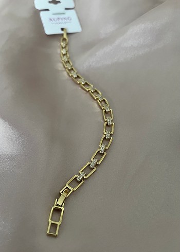 Xuping Altın Renk Zincir Detaylı Kadın Bileklik - Görsel 3