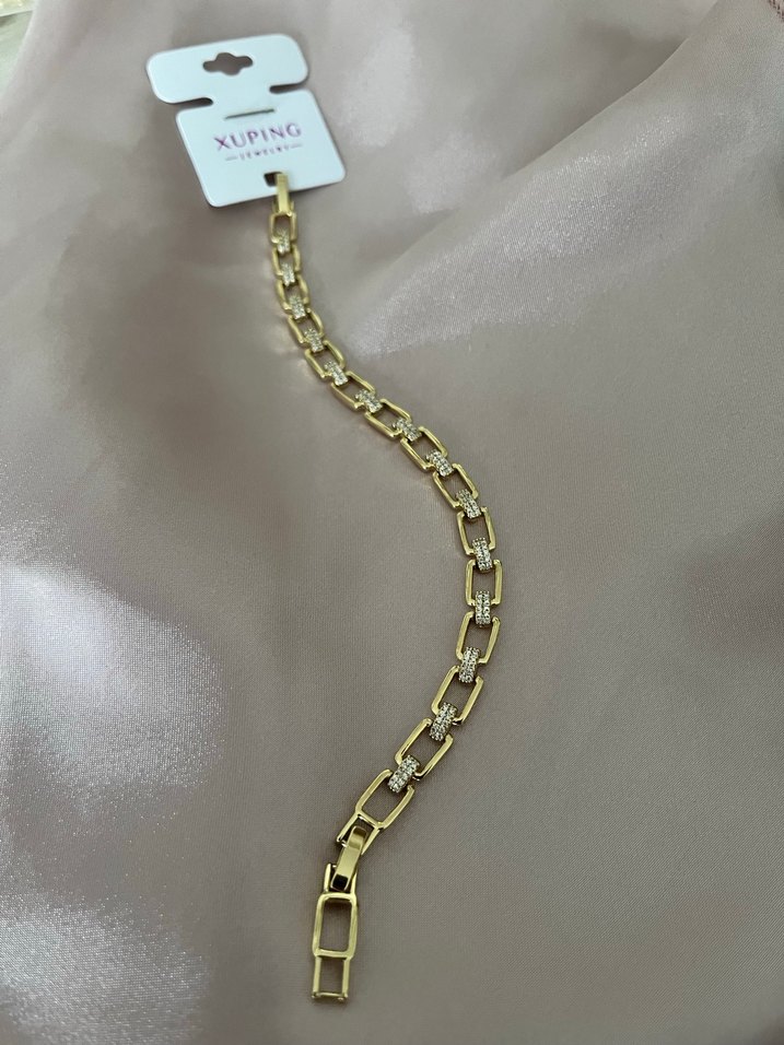 Xuping Altın Renk Zincir Detaylı Kadın Bileklik - Görsel 2