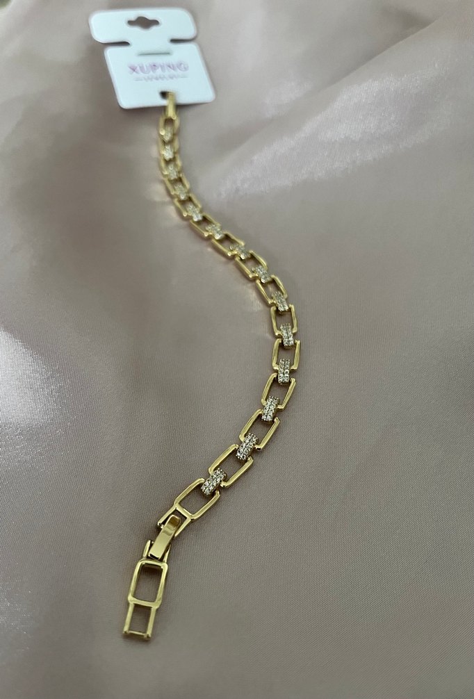 Xuping Altın Renk Zincir Detaylı Kadın Bileklik - Görsel 3